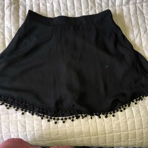 cute black shorts w detail at the bottom WORN ONCE